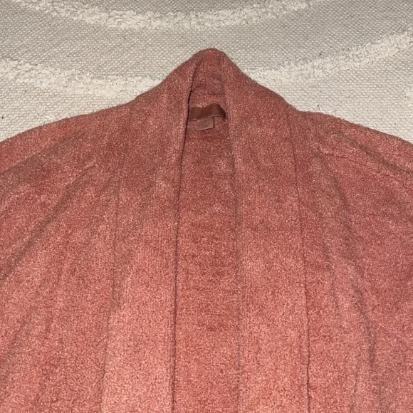 Barefoot Dreams CozyChic Lite Orange Open Front Cardigan Small - Picture 4 of 11